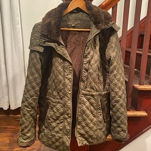 Hunter green winter jacket warm